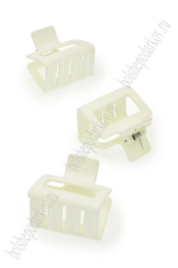 Крабики для волос матовые 5*4,5 см (10 шт) SF-7985, айвори