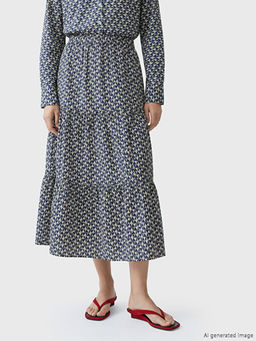 Beli Lastikli Desenli Katkat Etek - Waikiki фото 2