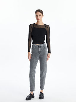 Mom Fit Kad?n Jean Pantolon