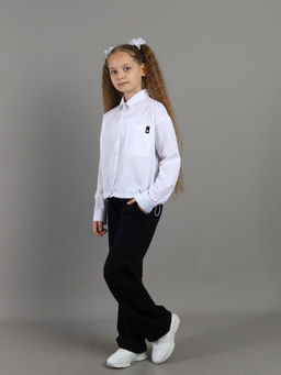 CRB wear/ CWJG 64189-20K Блузка для девочки,белый/Ex.Cherubino