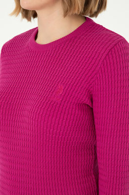 Женский базовый свитер цвета фуксии Неожиданная скидка в корзине - U.s. polo assn фото 7
