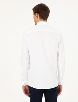 Beyaz Slim Fit Uzun Kollu G_mlek - Pierre cardin фото 5