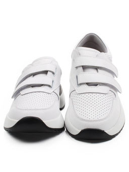 03-YG452-1 WHITE Кроссовки женские (натуральная кожа)