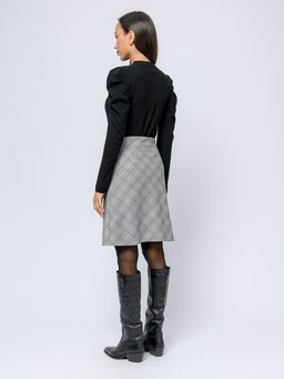 Юбка серая в клетку длины мини - 1001dress фото 3