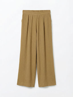 Beli Lastikli Dokulu Kad?n Pileli Pantolon