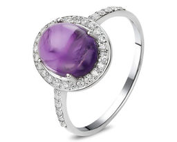 Кольцо, аметист, СПН4202