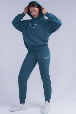 Арт. 2522 Костюм с брюками женский 44-52 (5 шт) Цвет:верх- изумруд, низ- изумруд