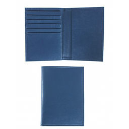 Обложка для авто+паспорт Croco-АВ-108 натуральная кожа синий бергамо (47) 265080