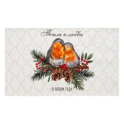 Полотенце Этель Winter robin 40?73 см, 100% хлопок, саржа 190 г/м?