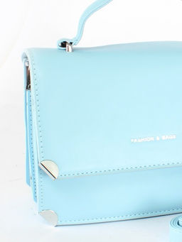 Сумка женская искусственная кожа Ch&K-8659, 2отд, плечевой ремень, голубой SALE 255068 - Adelia фото 9