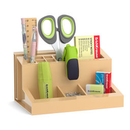 Цена за 1 шт. Набор настольный пластиковый ErichKrause® Leader, Powder, бежевый