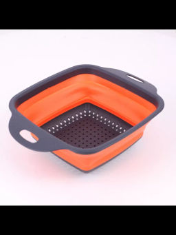Дуршлаг-сито силиконовый складной прямоуголный 22см ID8834 - Мхт фото 11