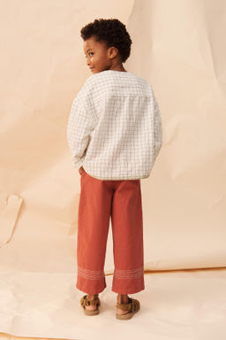 CAMISA CUADROS BORDADO CONTRASTE LIMITED EDITION / Blanco / Negro - Zara фото 2