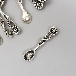 Цена за 8 шт. Сувенир кошельковый металл "Ложка-изобилие" 3х0,5 см