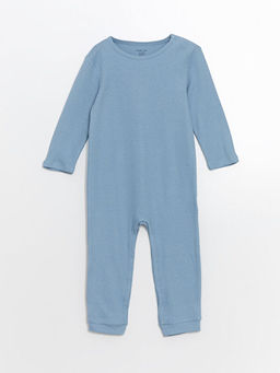 Bisiklet Yaka Erkek Bebek Penye Tulum