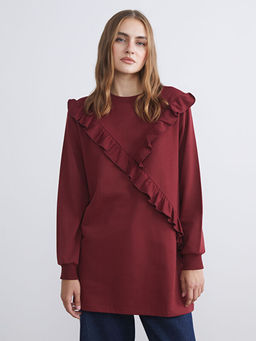 Bisiklet Yaka F?rf?rl? Kad?n Sweatshirt Tunik