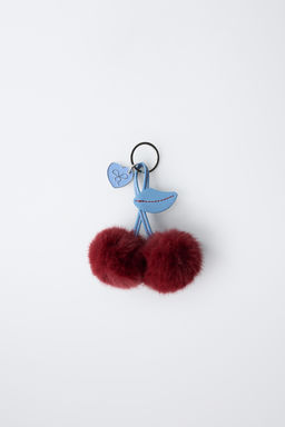 FAUX FUR CHERRY KEY RING - Zara фото 4