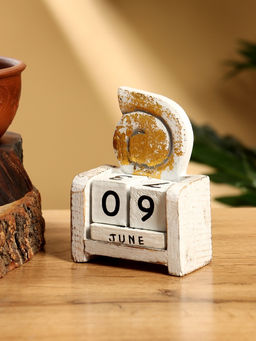 Календарь настольный Ракушка, 1075.4 см, дерево, белый