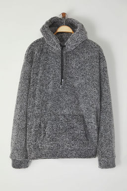 TRENDYOL MAN Fume Regular/Normal Kesim Kapusonlu S?cak Tutan Pelus Sweatshirt TMNAW20SW0090 - Trendyolmilla фото 6
