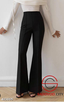 Брюки клеш из классической брючной ткани