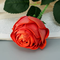 Цветы искусственные «Роза леди каскад, с шипами», 57×8 см, оранжевые