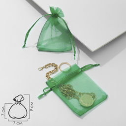 Мешочки подарочные, набор 100 шт. 7×9 см, тёмно-зелёный