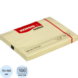 Стикеры Kores бум.для зам. 100х75 желтая 100л. '46100  фото 2