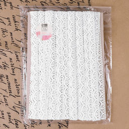 Кружево вязаное, 14 мм, 15±1 м, белое