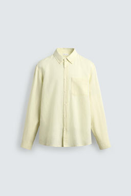 CAMISA REGULAR FIT LINO - ALGOD?N / rayas - Zara фото 6