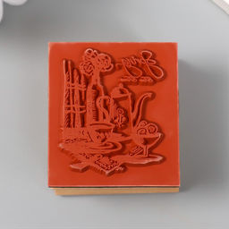 Печать дерево «Весенний чай», 4.5×4×2.5 см