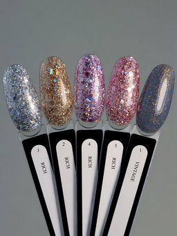 Rihard Gel Polish Rich 01 Гель-лак с блестками, 10 мл