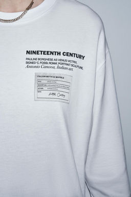 SCULPTURE PRINT LONG SLEEVE T-SHIRT - Zara фото 5