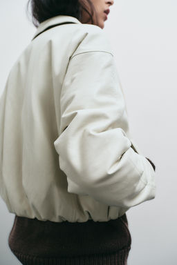 FAUX LEATHER BOMBER JACKET - Zara фото 5