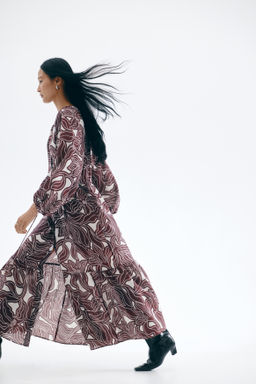Vestido oversize con cintur?n de anudar - H&m фото 7