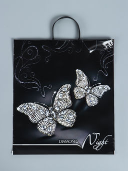 Цена за 10 шт. Пакет «Бриллиантовая ночь», полиэтиленовый с пластиковой ручкой, 44×40 см, 100 мкм
