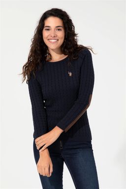 Женский темно-синий трикотажный свитер Basic - U.s.polo assn фото 2