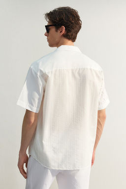 TRENDYOL MAN Limited Edition Beyaz Oversize Brode Bloklu Yazl?k Gomlek TMNSS23GO00135 - Trendyolmilla фото 7