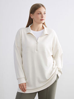 Dik Yaka Kad?n Sweatshirt Tunik