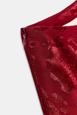 TOP ASIM?TRICO JACQUARD CINTUR?N / Burdeos