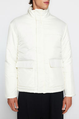 TRENDYOL MAN Ekru Regular Fit Cepli Sisme K?sl?k Mont TMNAW22MO0090 - Trendyolmilla фото 4