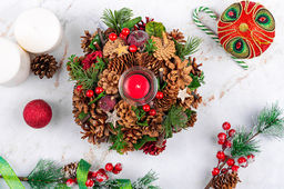 Новогоднее украшение подсвечник 22*22*11 см Тайна Рождества на 1 свечу, круг - Elan gallery фото 7