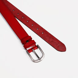 Ремень женский, ширина 3,2 см, винт, пряжка металл, цвет красный - Simaland фото 2