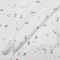 Цена за 10 шт. Бумага упаковочная тишью, Цветы, белый, 50 см ? 70 см 17 грамм