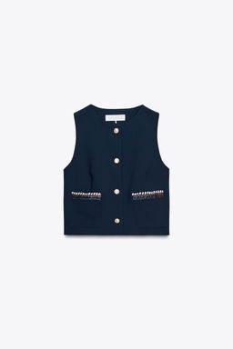 FANTASY TRIM WAISTCOAT - Zara фото 5