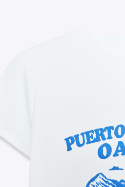 T-SHIRT WITH TEXT PRINT - Zara фото 8
