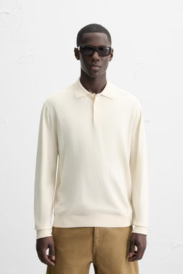 COTTON - LYOCELL KNIT POLO SHIRT - Zara фото 10