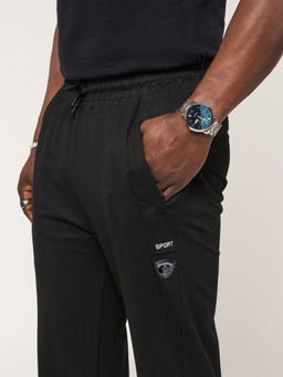 Брюки джоггеры спортивные большого размера мужские черного цвета 006Ch - FUYOUKAI фото 8