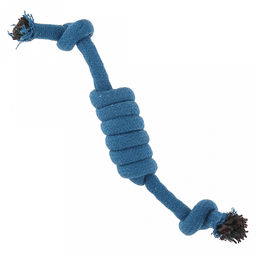 Игрушка для собаки Морской узел 26х3,5х3,5см, текстиль, цвета микс (оранжевый, салатовый, синий), Пэт тойс (Pet toys) (Китай)  фото 2