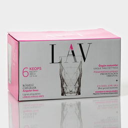 Набор стаканов Lav «Хеопс», 460 мл, 8.1×13.5 см, 6 шт., стекло, прозрачный