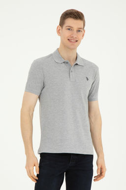 Мужская серая меланжевая базовая футболка - U.s. polo assn фото 8